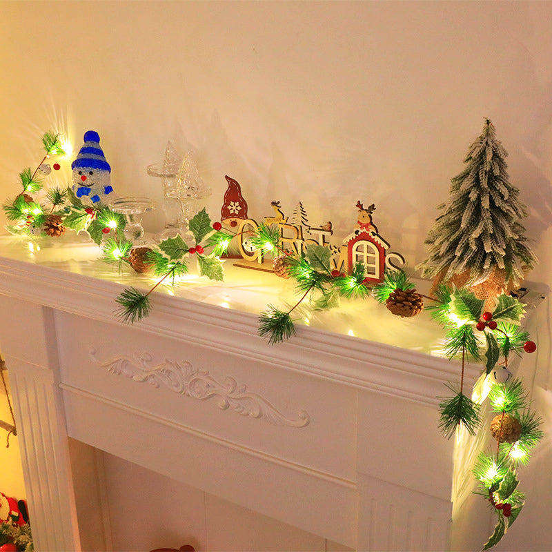 🎄Christmas light string made of rattan 🌟