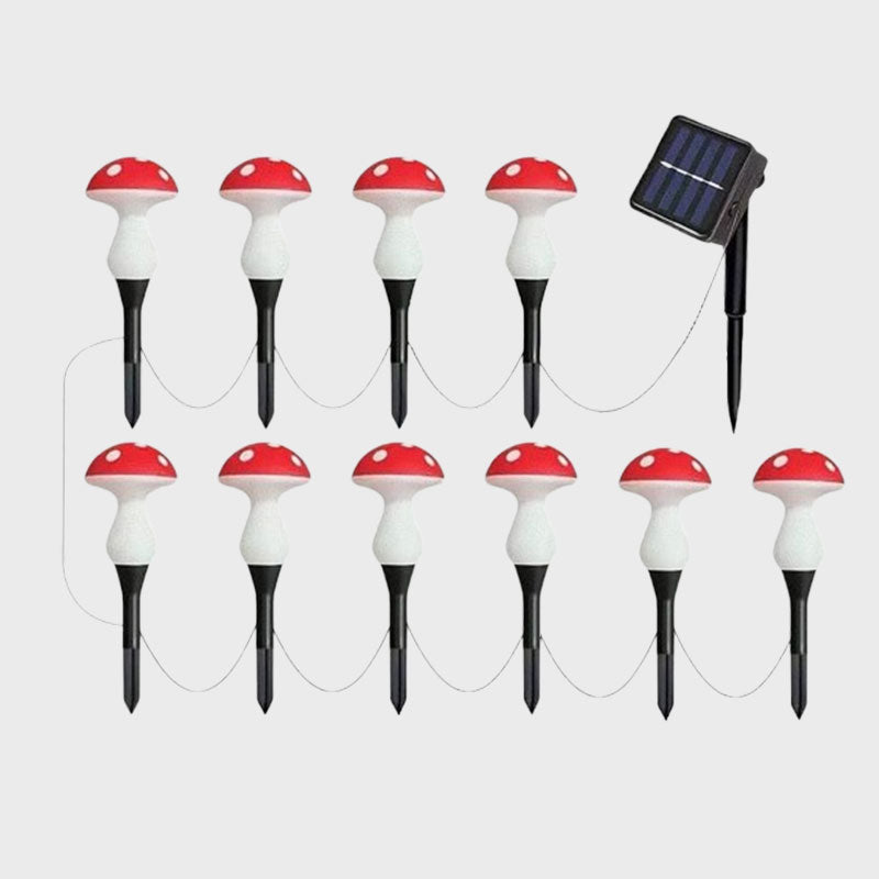 🍄✨ Planting the stars in your garden—solar mushroom lights