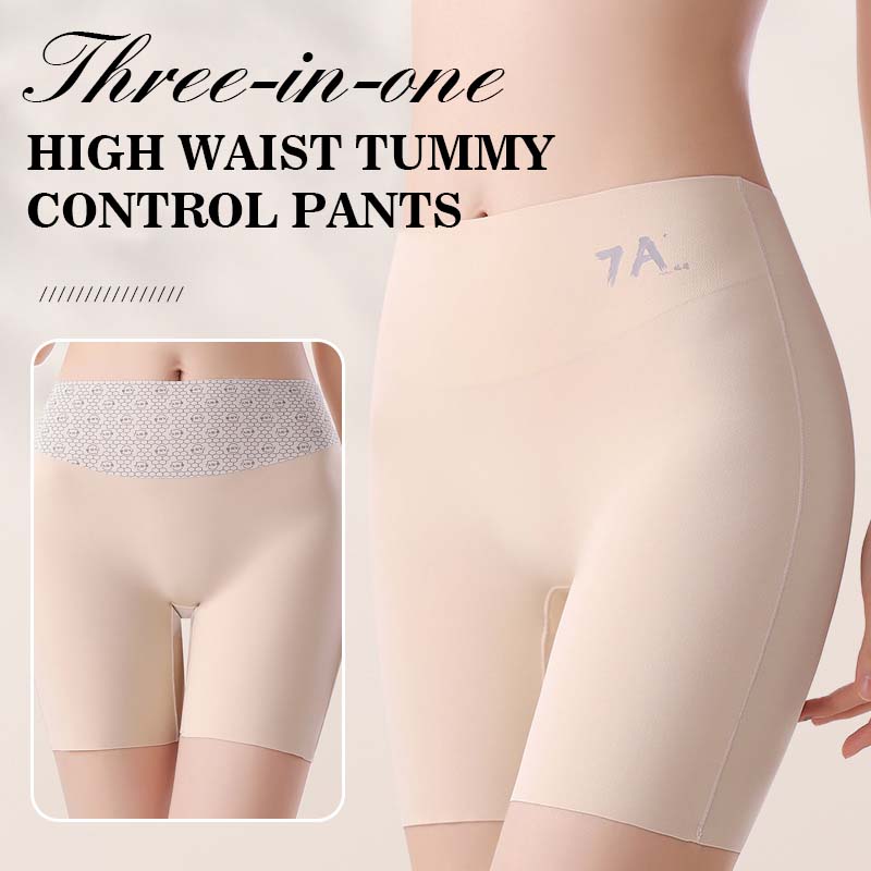 ✨Ice Silk high-waisted women's underwear for tummy control and butt enhancemen💃