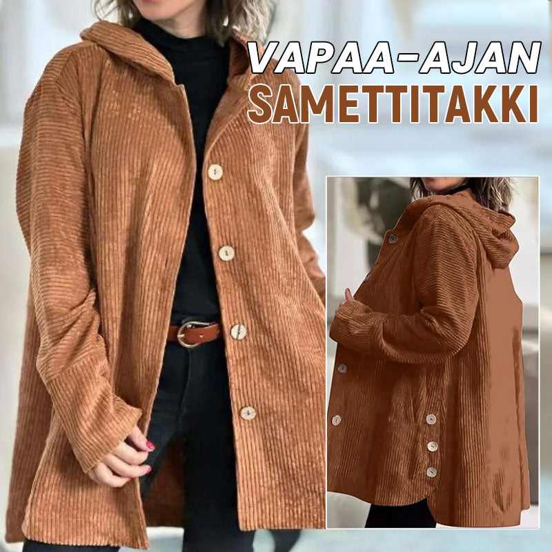 ๐ Casual velvet jacket with hood for fal ๐งฅ