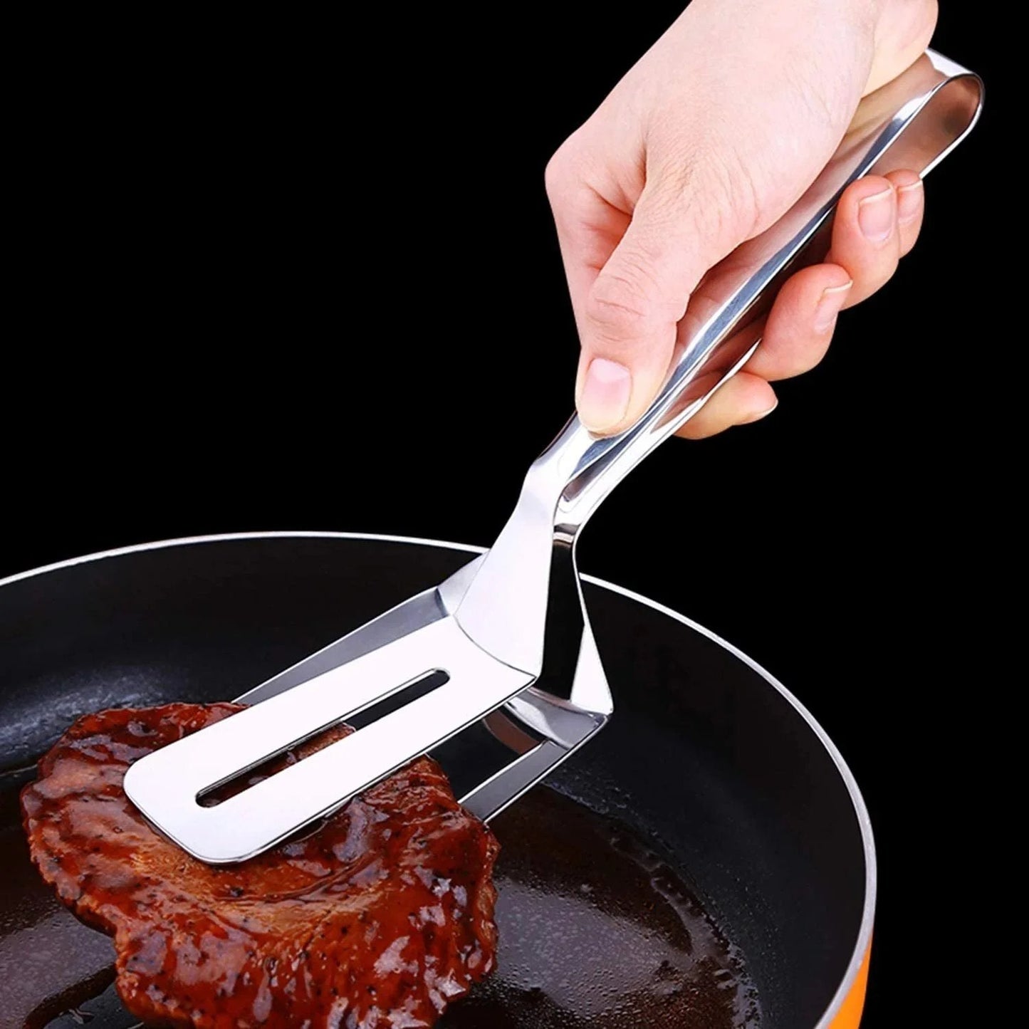 π₯ Multi-functional Stainless Steel Cooking Tongs β Tongs & Spatula All In One! πβ¨
