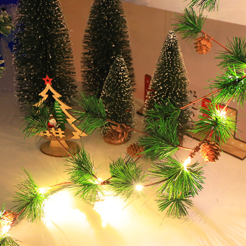🎄Christmas light string made of rattan 🌟
