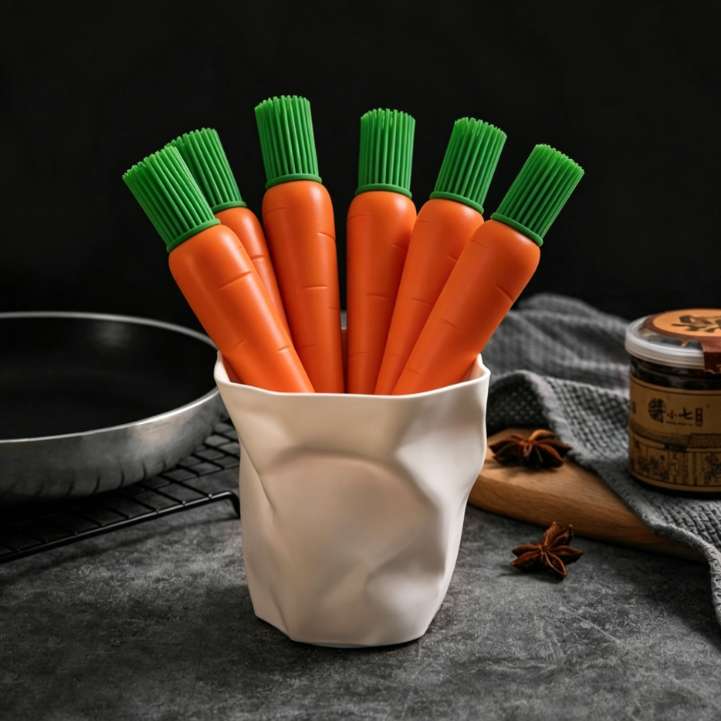 🥕 Carrot Shape Silicone Oil Brush