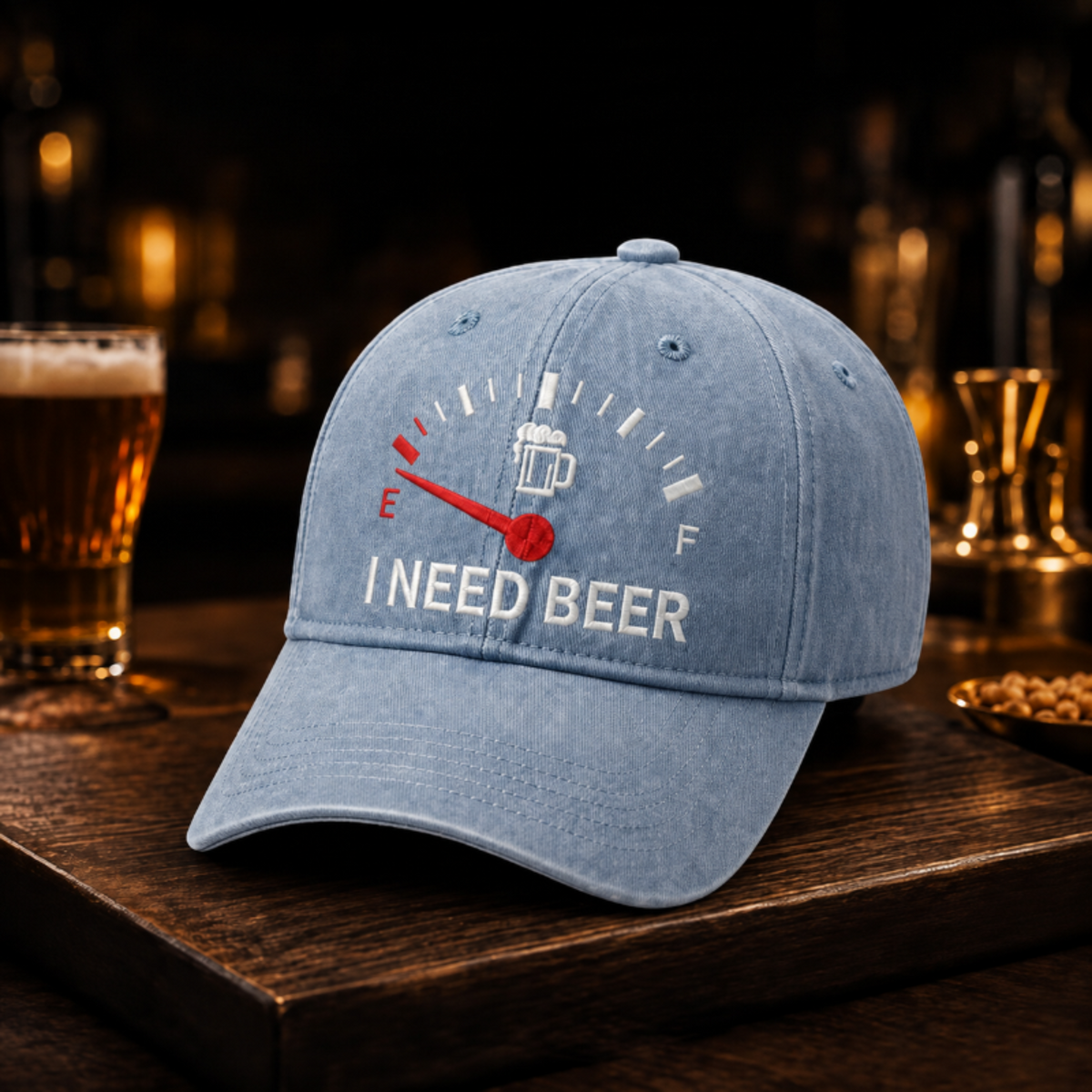 🔥LAST DAY 50% OFF - 🍺 ‘I NEED BEER’ Embroidered Baseball Cap – Unisex Novelty Cap 🧢