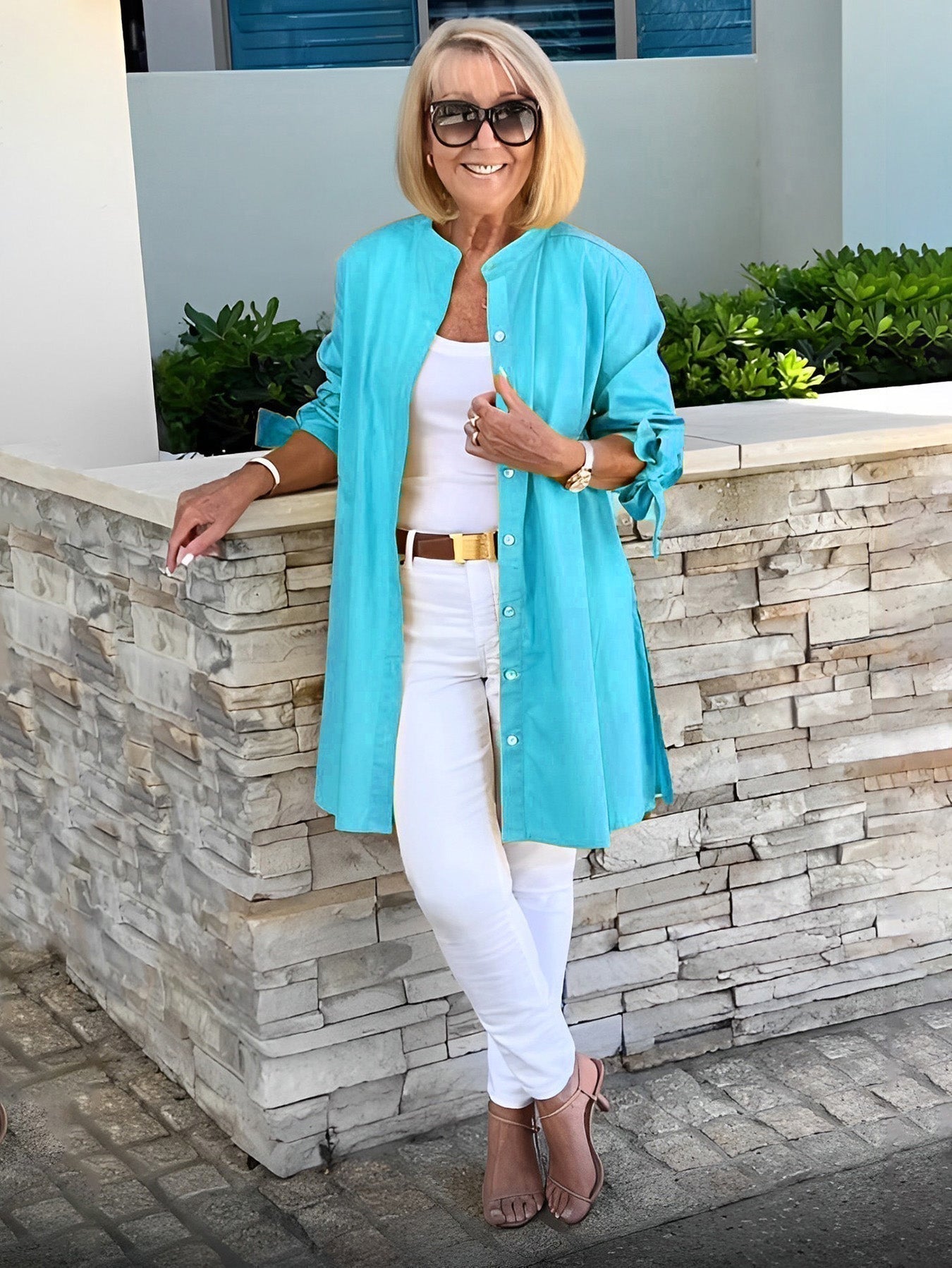 ✨Long cotton shirts in solid colors