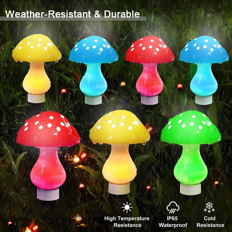 🍄✨ Planting the stars in your garden—solar mushroom lights