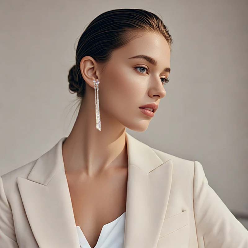 🌟Long earrings with tasse