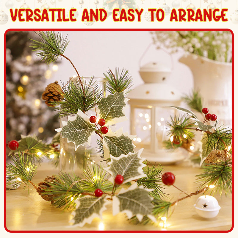 🎄Christmas light string made of rattan 🌟