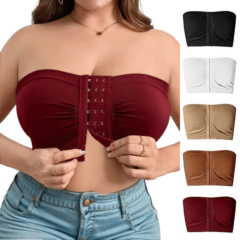 ⌛buy more, save more💞Large strapless bra with breathable front closur