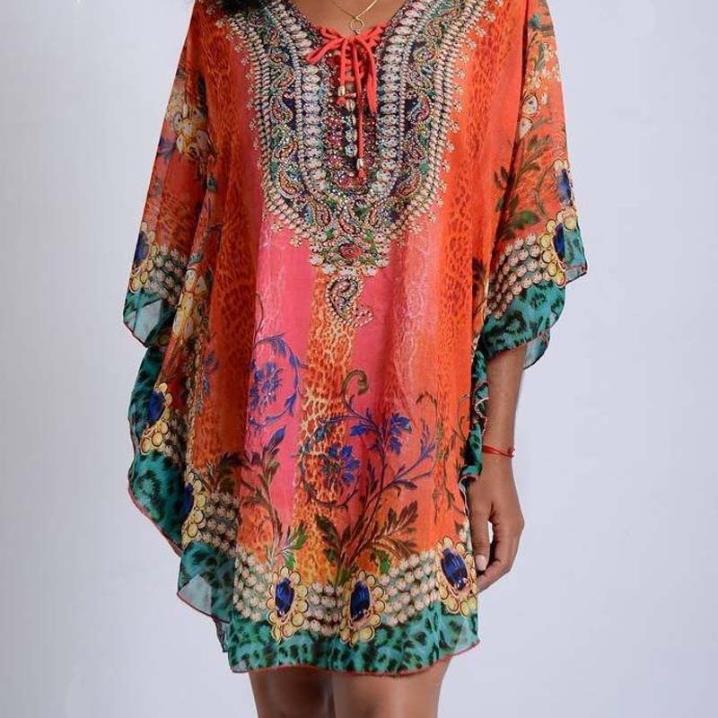 🌸V-Neck Contrast Ethnic Style Cardigan To
