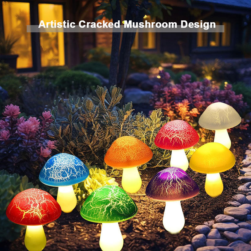 🍄✨ Planting the stars in your garden—solar mushroom lights