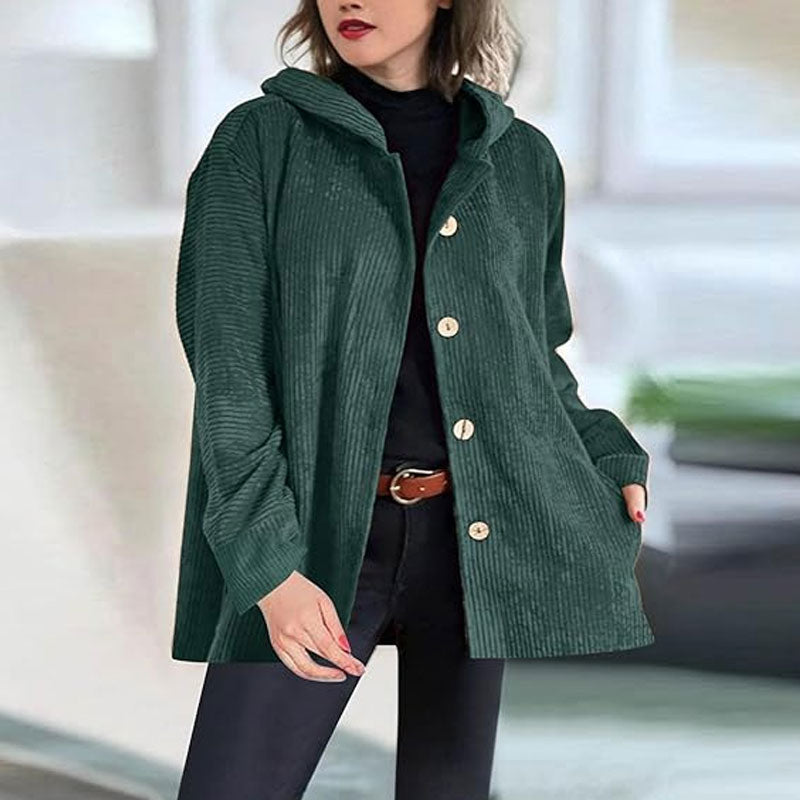 ๐ Casual velvet jacket with hood for fal ๐งฅ