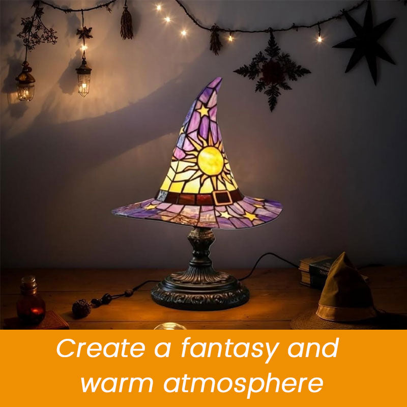 🎃Light up your imaginative night🧙♀️Night light with witch's ha