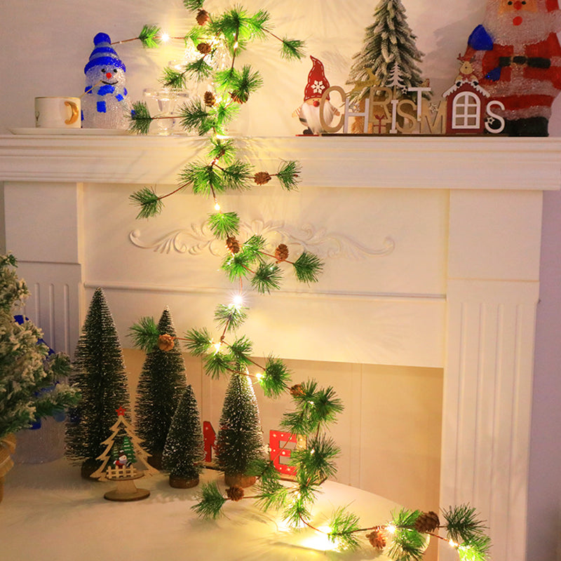 🎄Christmas light string made of rattan 🌟