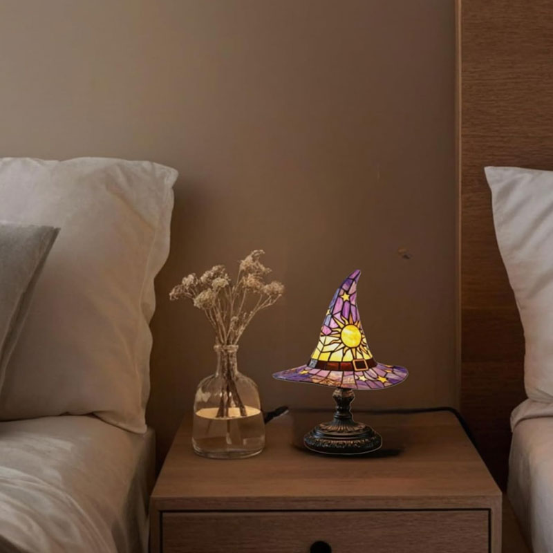 🎃Light up your imaginative night🧙♀️Night light with witch's ha