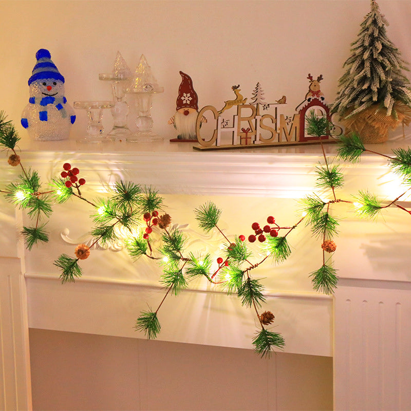 🎄Christmas light string made of rattan 🌟