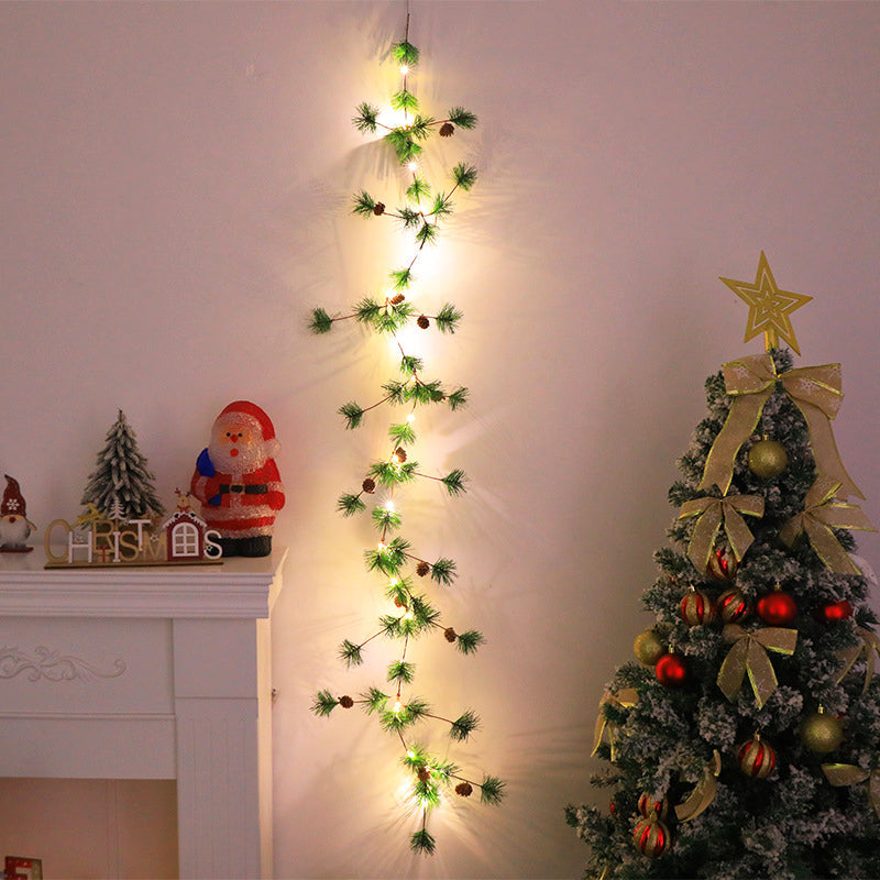 🎄Christmas light string made of rattan 🌟