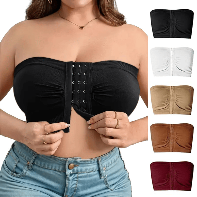 ⌛buy more, save more💞Large strapless bra with breathable front closur