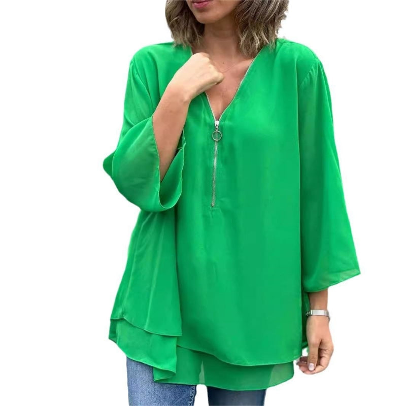 👕Solid color casual long sleeves✨