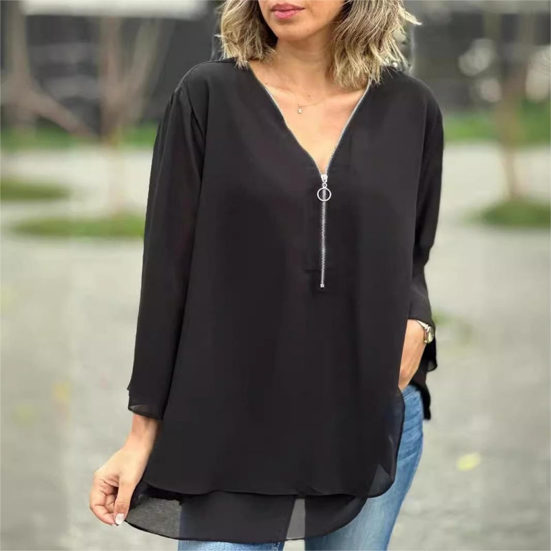 👕Solid color casual long sleeves✨