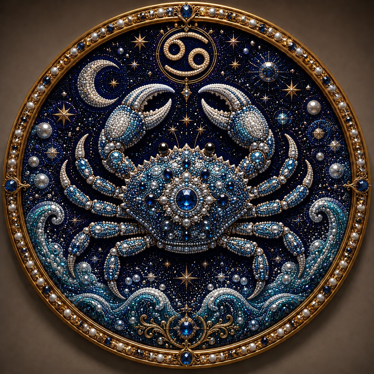 🌙 Magic On Your Wall! Luxury 3D Zodiac Pearl Art For A Cozy Home 🔮