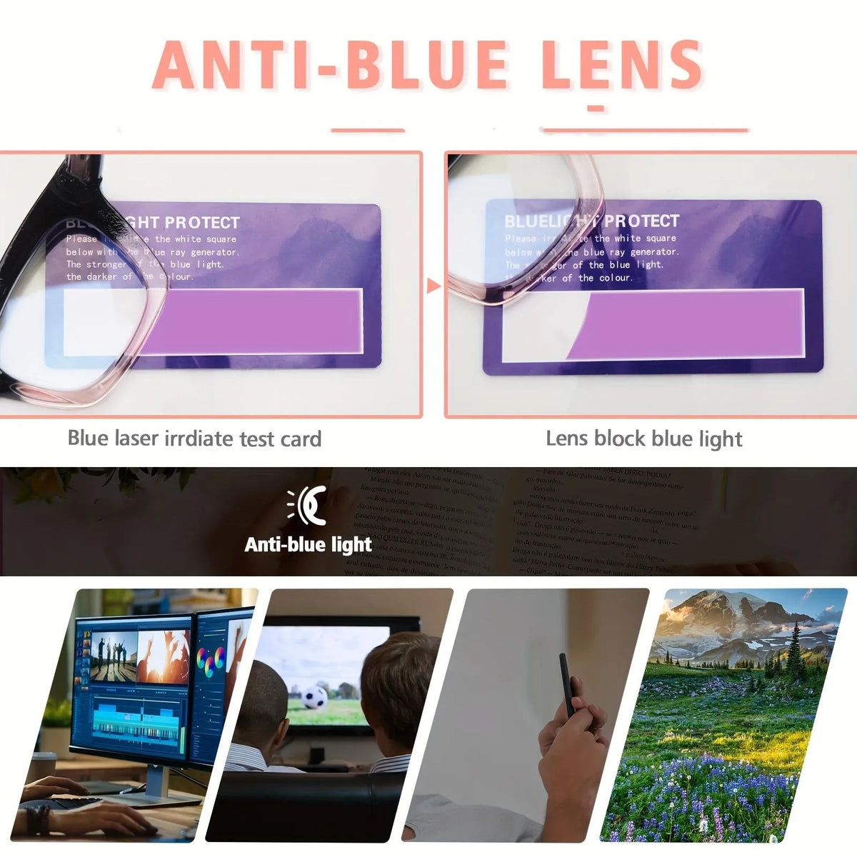 👓 Blue Light Filter Glasses Set, 4 Pairs, Unisex Reading Glasses