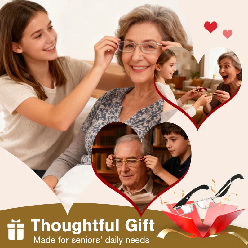 (🎁Last day 49% discount)👓Folding reading glasses with blue light filter and cas