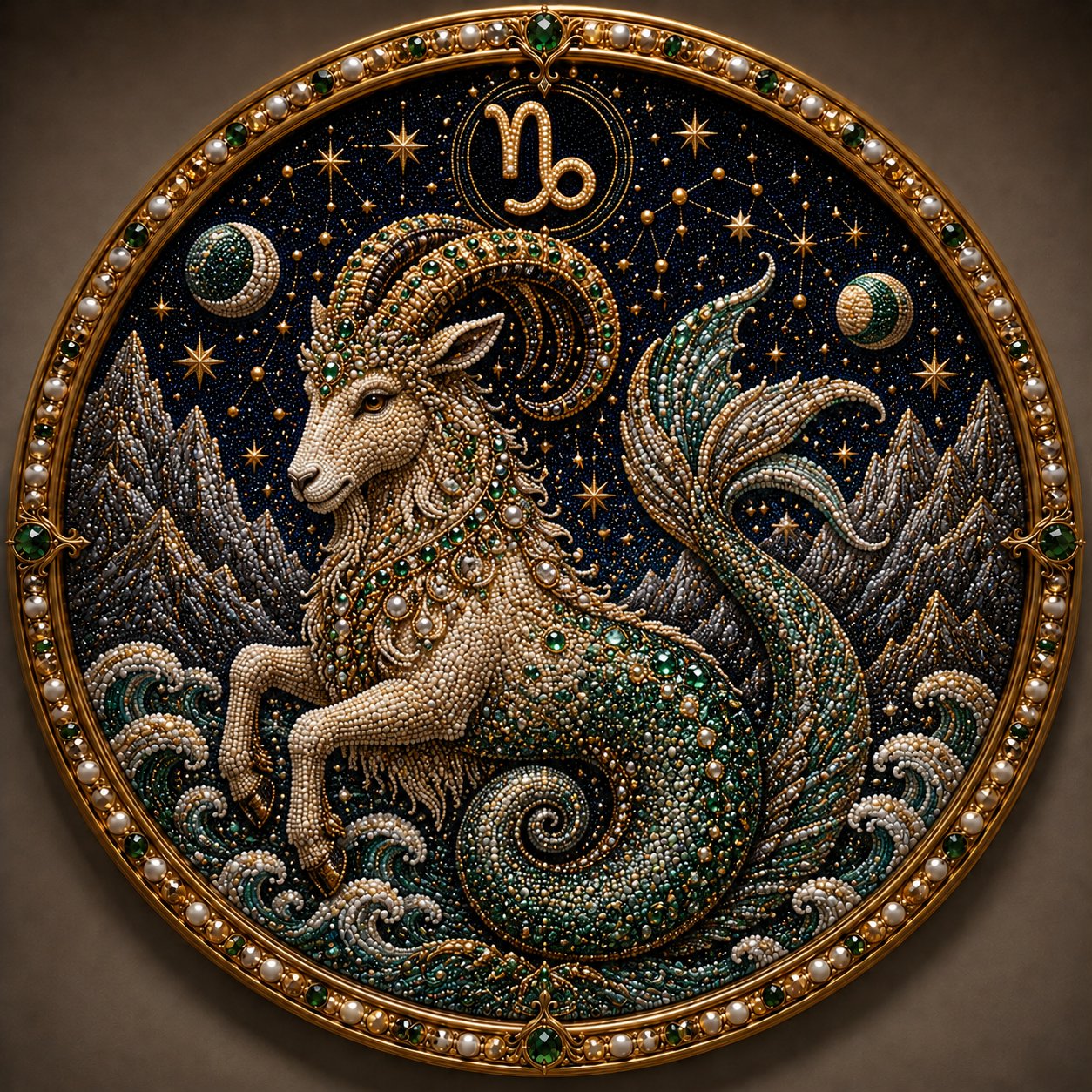 🌙 Magic On Your Wall! Luxury 3D Zodiac Pearl Art For A Cozy Home 🔮