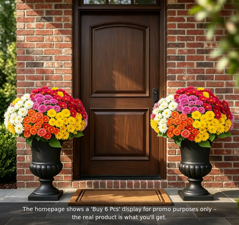🍁 Artificial Fall Chrysanthemum Mums: Vibrant UV-Resistant Outdoor Autumn Flowers! 🍂