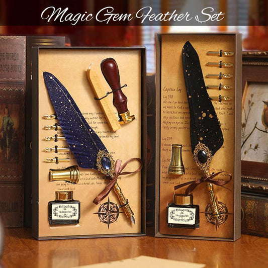 ✒️ Magic Gem Feather Set