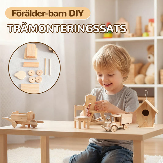 👨 DIY Wooden Craft Kit for Kids & Family | Safe Pine Wood | Paint & Build Toy 🎨