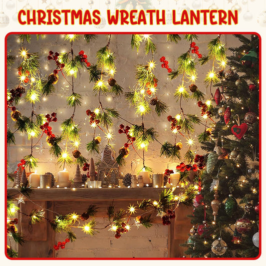 🎄Christmas light string made of rattan 🌟
