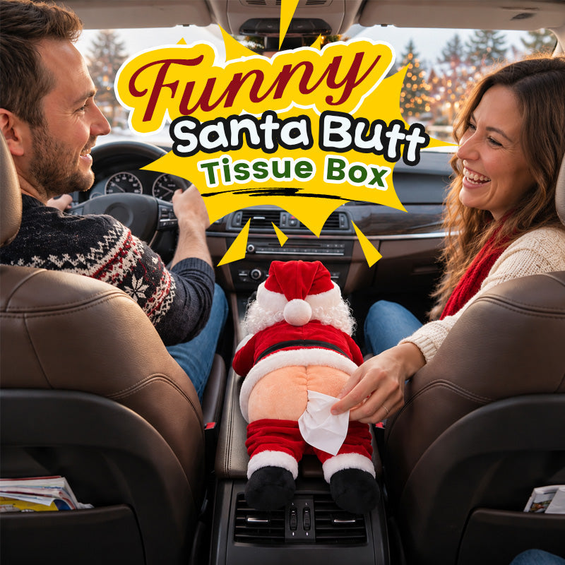 🍑 Hilarious Santa Claus Rear Tissue Box Cover 🎅