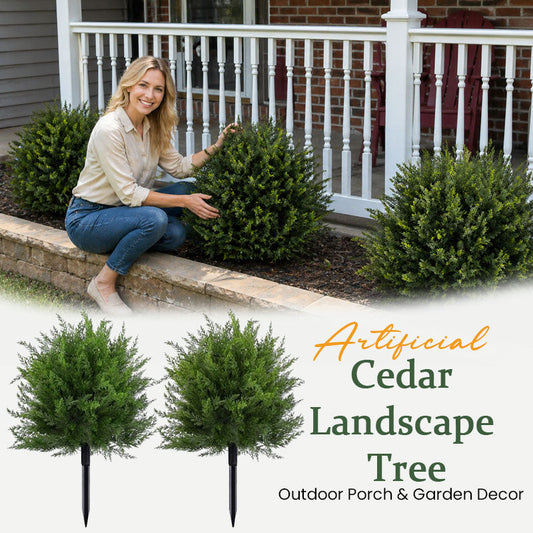 🌲 Artificial Cedar Landscape Tree 🌿 – Outdoor Porch & Garden Decor 🏡