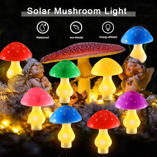 🍄✨ Planting the stars in your garden—solar mushroom lights