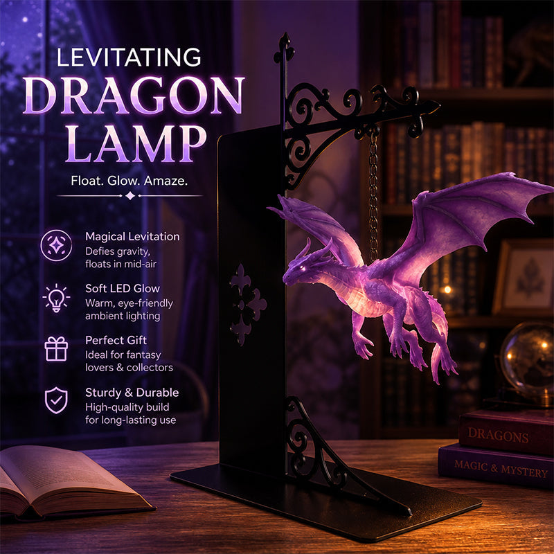 🐉 Dragon Bookshelf Lamp - Enchanting Floating Dragon Night Light