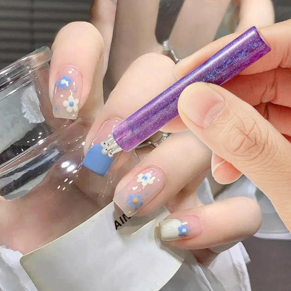 🌸 5 Head Flower Nail Dotting Tool