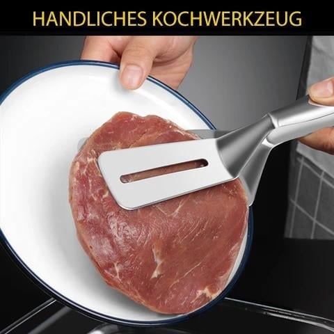 🔥 Multi-functional Stainless Steel Cooking Tongs – Tongs & Spatula All In One! 🍔✨