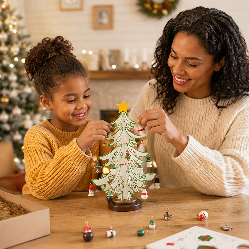 🎄 DIY Wooden Christmas Tree Ornament — Tabletop Festive Decor Kit