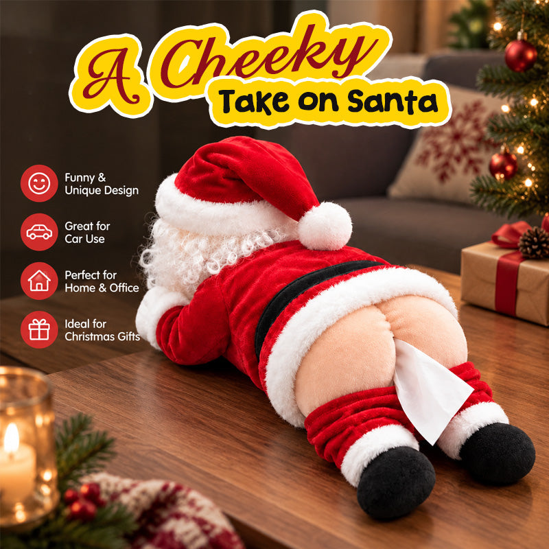 🍑 Hilarious Santa Claus Rear Tissue Box Cover 🎅