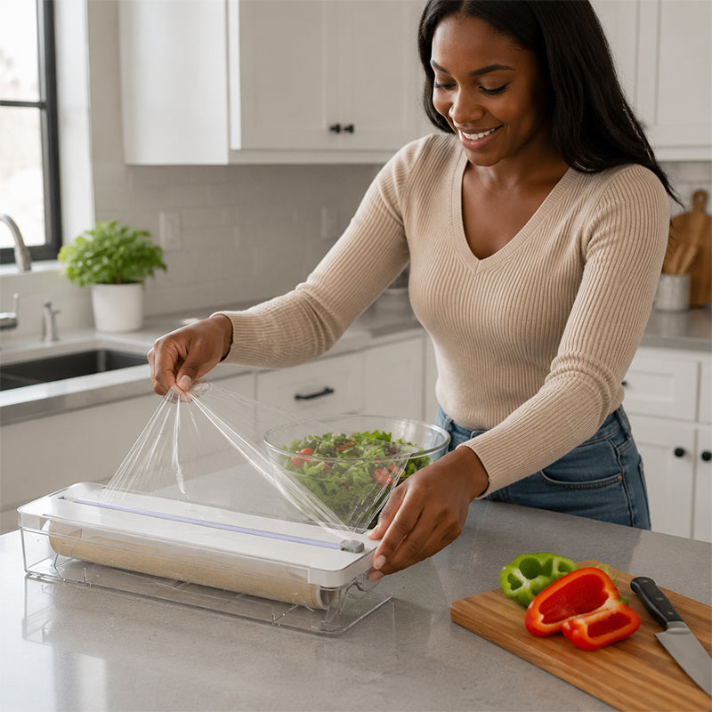 ✨ Premium Kitchen Cutter & Organizer – For Plastic Wrap and Aluminum Foil