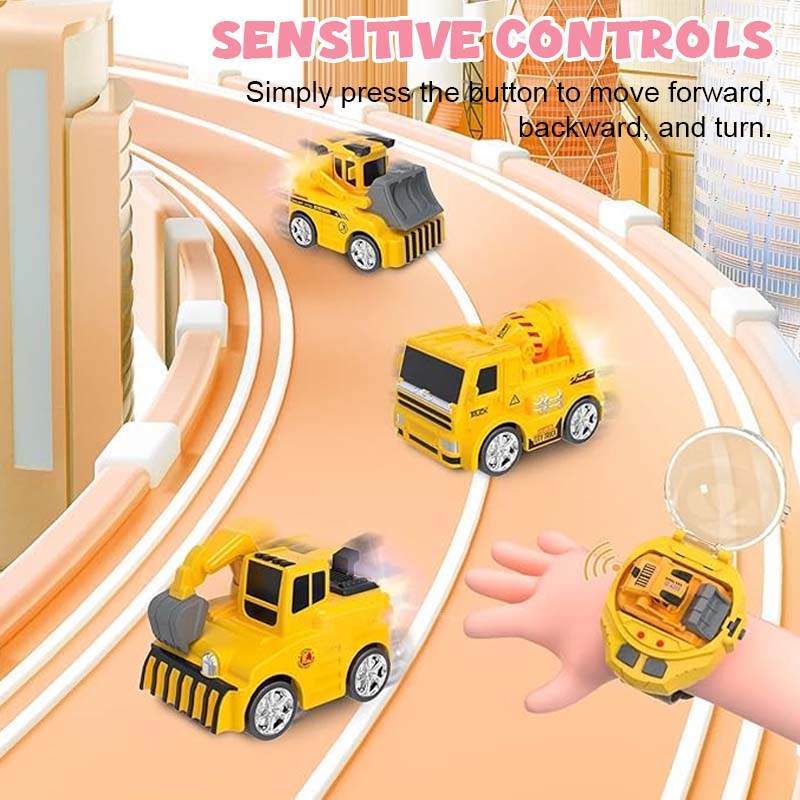 🚜Mini Alloy Excavator Watch Car for Kids ✨