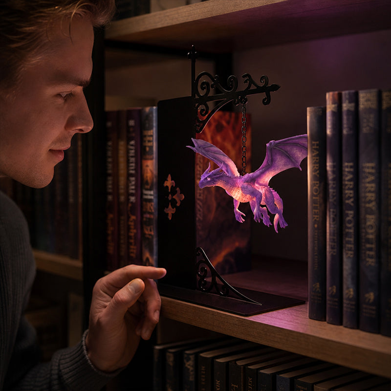 🐉 Dragon Bookshelf Lamp - Enchanting Floating Dragon Night Light