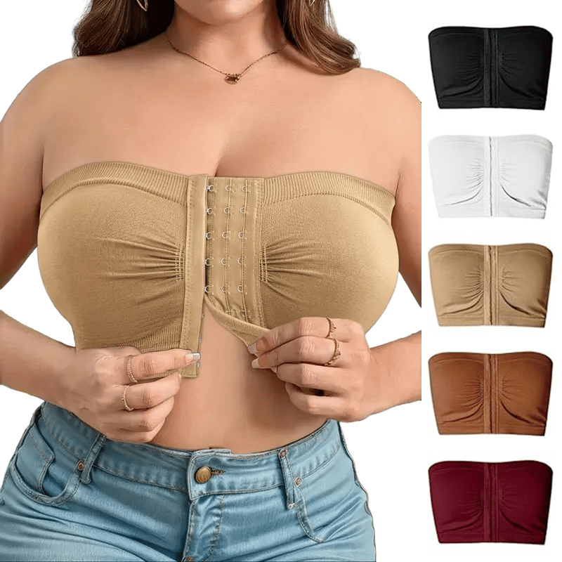 ⌛buy more, save more💞Large strapless bra with breathable front closur