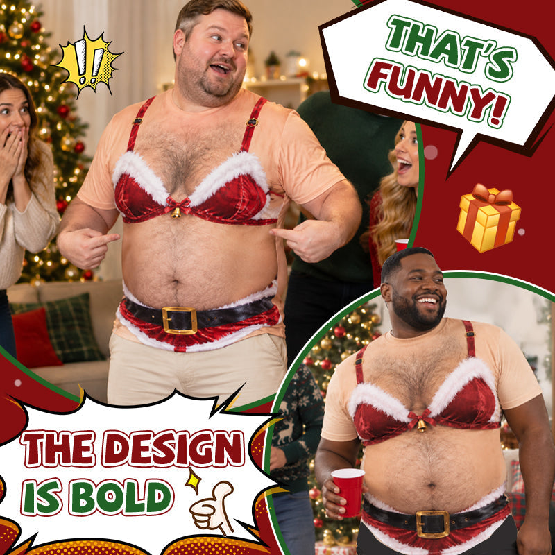 🎄 Hilarious Christmas Belly Illusion Costume – Funny Fancy Dress Outfit