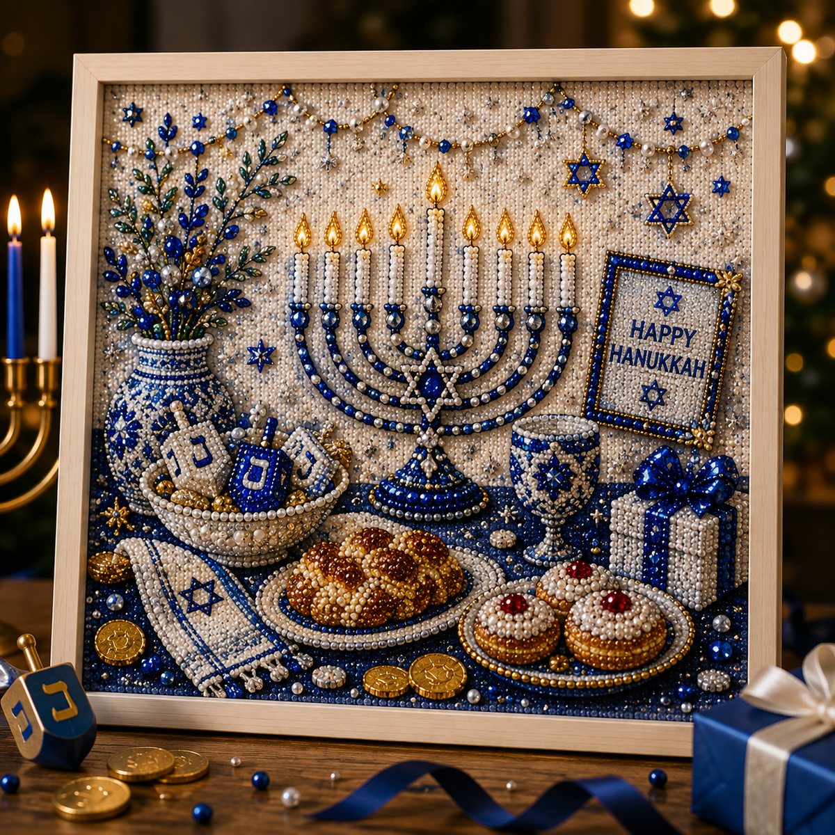 🕎✨ Hanukkah Pearl Art DIY Kit — create something beautiful together, one pearl at a time