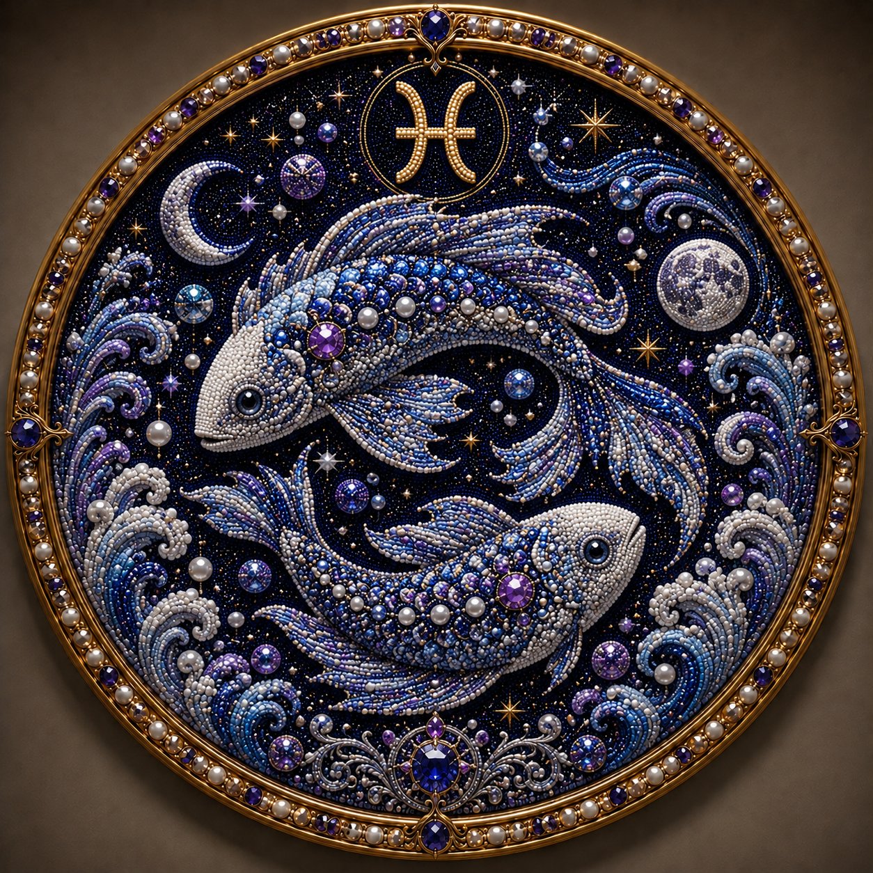 🌙 Magic On Your Wall! Luxury 3D Zodiac Pearl Art For A Cozy Home 🔮