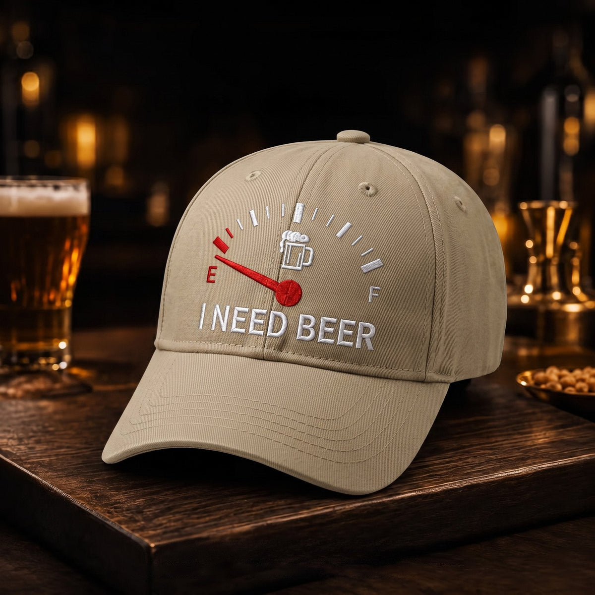 🔥LAST DAY 50% OFF - 🍺 ‘I NEED BEER’ Embroidered Baseball Cap – Unisex Novelty Cap 🧢