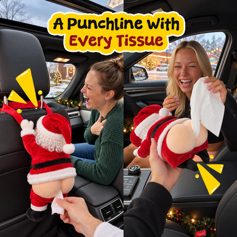 🍑 Hilarious Santa Claus Rear Tissue Box Cover 🎅