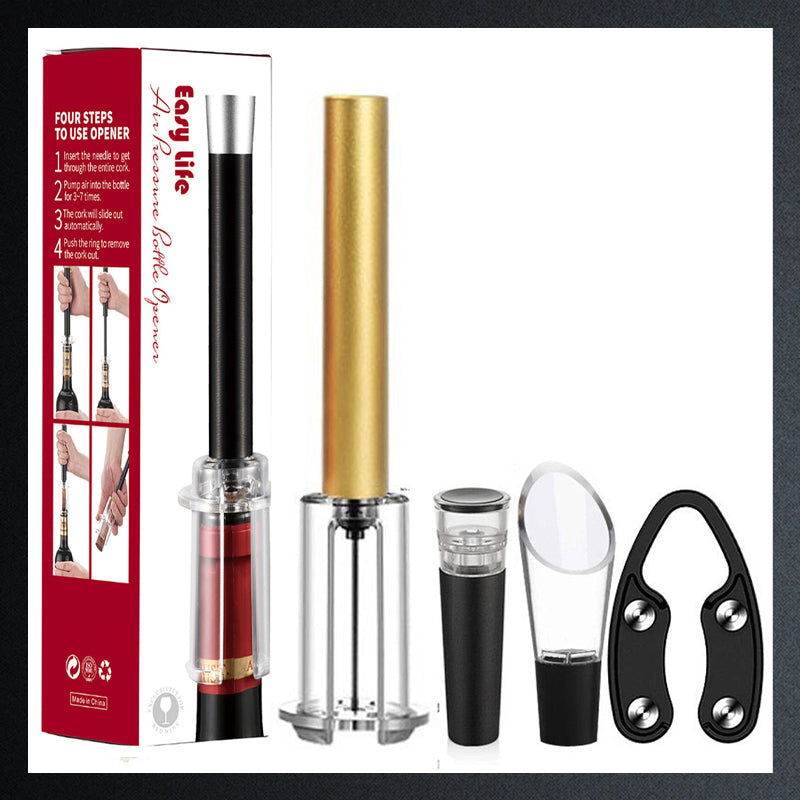 🍷✨Air Pump Cork Remover Wine Bottle Opener Set